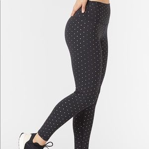 Glyder High Waist Yoga Legging Rose Gld Polka Dot